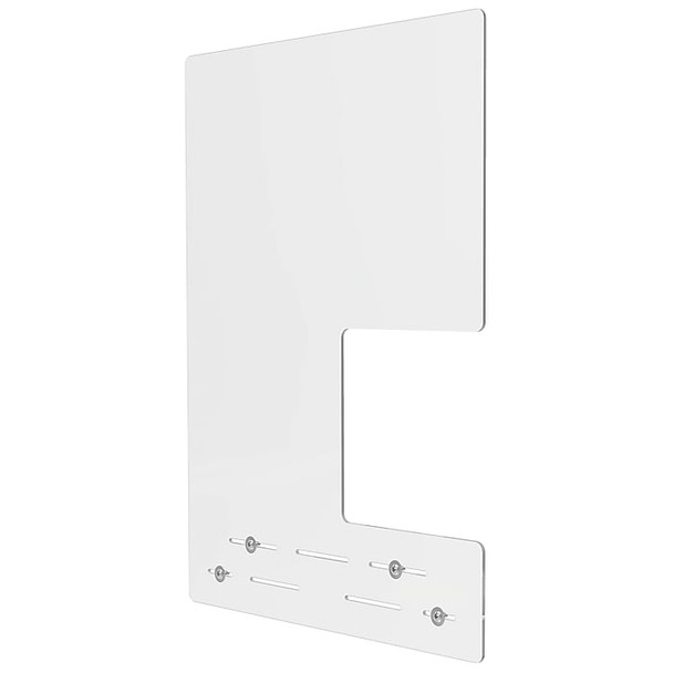 DEFLECTO MOUNTING SAFETY BARRIER WITH SIDE PASS THRU, 23.75" X 31.75", 2/CARTON New DEFLECTO MOUNTING SAFETY BARRIER WITH SIDE PASS THRU, 23.75" X 31.75", 2/CARTON New