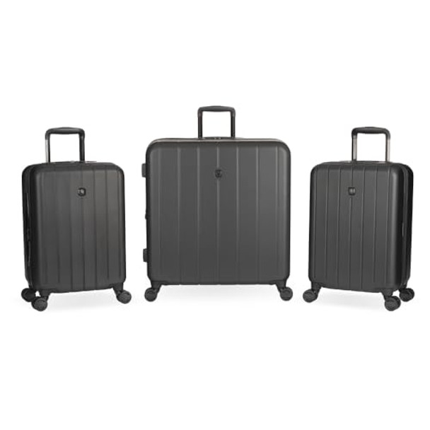 SWISSGEAR WANDERLUST 3-PIECE SPINNER 3-PIECE SET (19/19/25) SA8092 - BLACK New SWISSGEAR WANDERLUST 3-PIECE SPINNER 3-PIECE SET (19/19/25) SA8092 - BLACK New