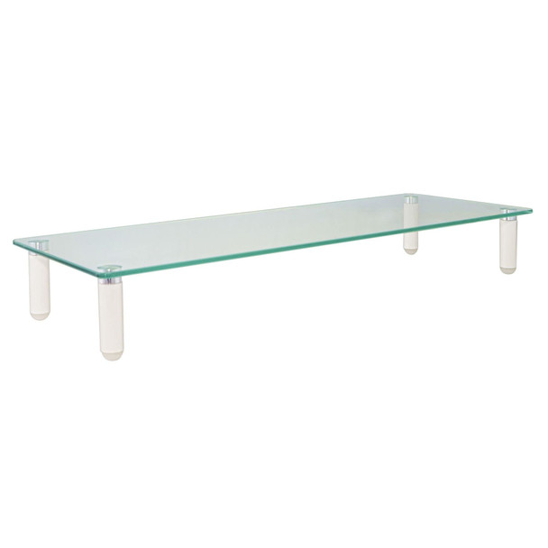 Kantek Glass Monitor Riser 5mm Tempered Glass Platform MS370 - Clear Glass Kantek Glass Monitor Riser 5mm Tempered Glass Platform MS370 - Clear Glass