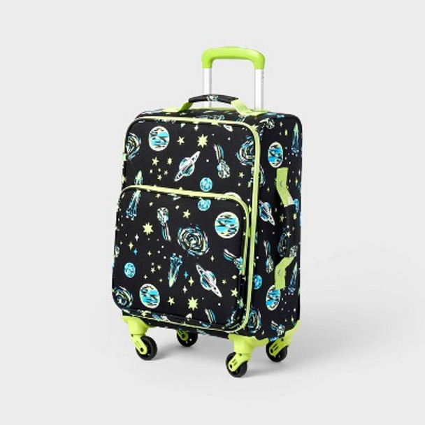CAT & JACK KIDS' SOFTSIDE CARRY ON SPINNER SUITCASE - SPACE CAT & JACK KIDS' SOFTSIDE CARRY ON SPINNER SUITCASE - SPACE