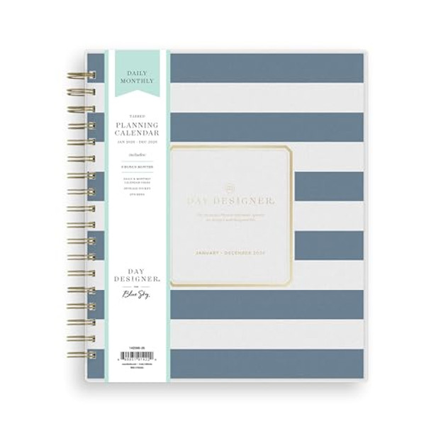 BLUE SKY DAY DESIGNER 2026 DAILY MONTHLY PLANNER - RUGBY STRIPE NAVY BLUE SKY DAY DESIGNER 2026 DAILY MONTHLY PLANNER - RUGBY STRIPE NAVY