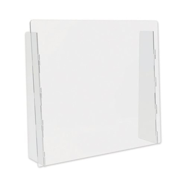 DEFLECTO COUNTER TOP BARRIER WITH FULL SHIELD 27" X 6" X 23.75" CLEAR 2/CARTON New DEFLECTO COUNTER TOP BARRIER WITH FULL SHIELD 27" X 6" X 23.75" CLEAR 2/CARTON New