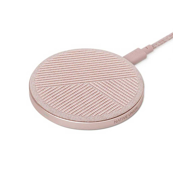 Native Union Drop Marquetry 7.5W Wireless Charging Pad DROP-ROSE-MARQ-AP - Rose
