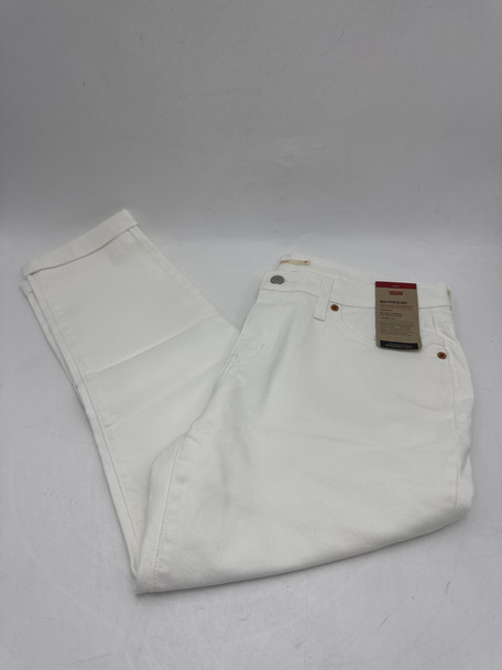 LEVI'S WOMEN'S RELAXED BOYFRIEND TAPERED-LEG JEANS - SIZE : 31US - SIMPLY WHITE New