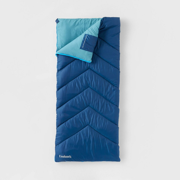 EMBARK ADULT SLEEPING BAG 40 DEGREE - BLUE/AQUA
