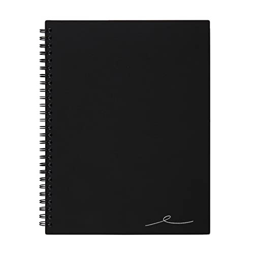 OFFICE DEPOT BRAND WIREBOUND BUSINESS NOTEBOOK 7-1/4" X 9-1/2" 80 SHEETS BLACK New