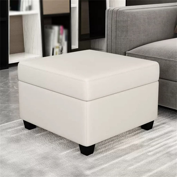Wikkasseir Footstool Multifunctional Storage Stool Can Sit BJ-SF0003 - White