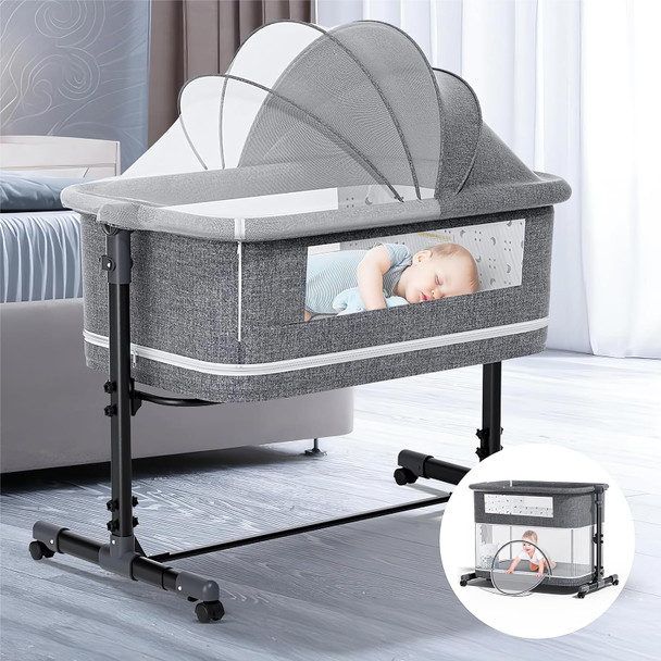 Ixdregan 3-IN-1 BABY BASSINET - Grey