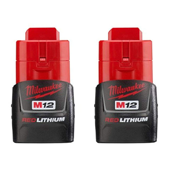 MILWAUKEE 48-11-2411 M12 REDLITHIUM 2 PACK - CP BAT - BLACK, RED New