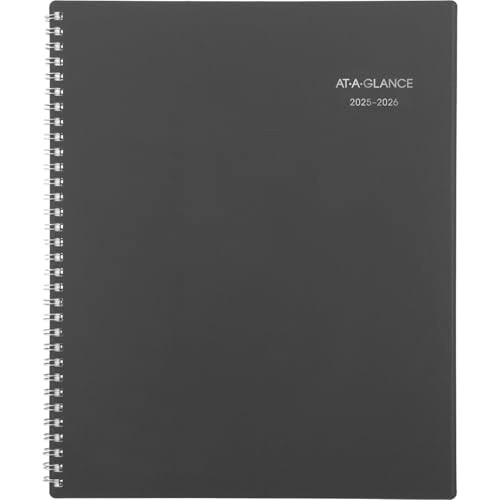 AT-A-GLANCE 2025-2026 Academic Monthly 8-1/2" x 11" Charcoal (AYC47045) New