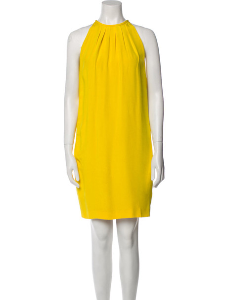CELINE SILK MINI DRESS - SIZE: WOMEN 40 - YELLOW New