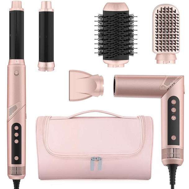 MESCOMB HAIR DRYER BRUSH 5 IN 1-110,000 RPM HIGH-SPEED FRIZZ-FREE - PINK