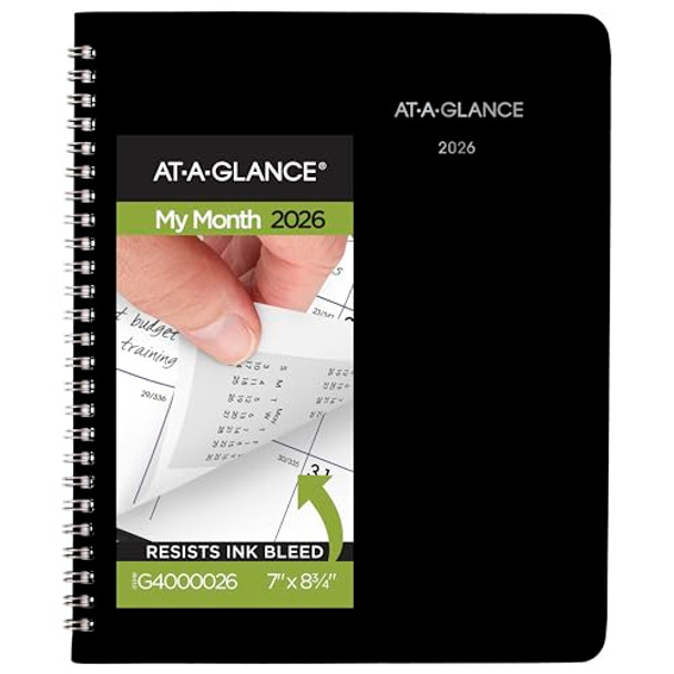 2026 AT-A-GLANCE Planner Monthly 7" x 8-3/4" Medium DayMinder G400-00 - Black New