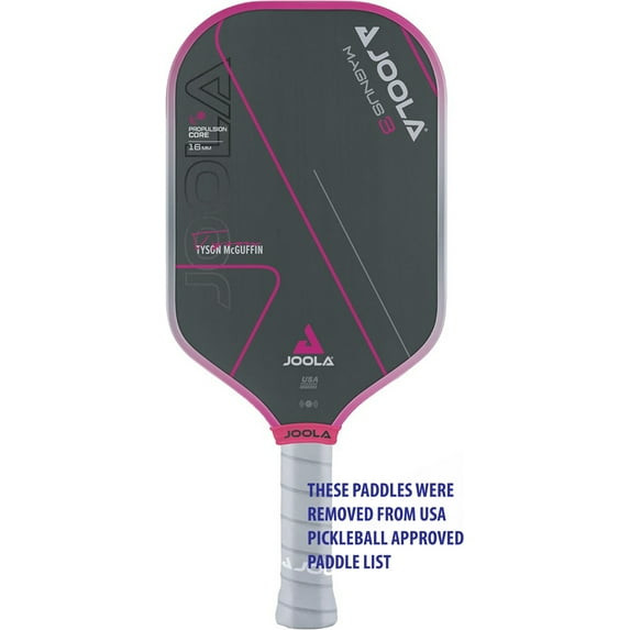 JOOLA 2024 TYSON MCGUFFIN MAGNUS 3 16MM PICKLEBALL PADDLE - GRAY/PINK