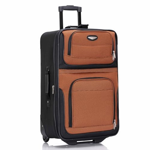 TRAVEL SELECT AMSTERDAM 25-INCH SOFTSIDE EXPANDABLE ROLLING UPRIGHT LUGGAGE New