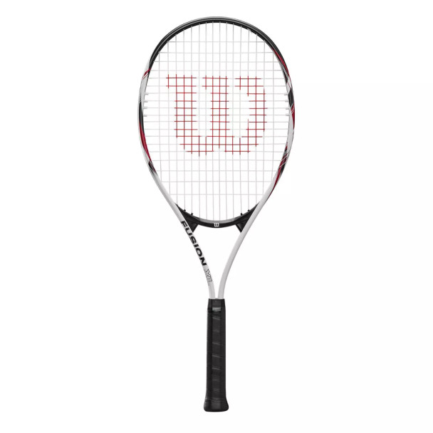 WILSON FUSION 29" TENNIS RACQUET: MEDIUM FLEX - BLACK/WHITE/RED New