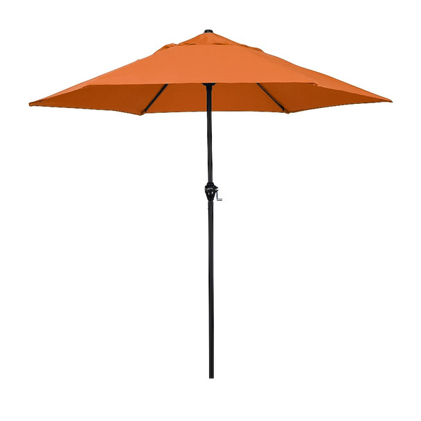 ASTELA ASTELLA 9-FT STEEL ORANGE PUSH-BUTTON TILT MARKET PATIO UMBRELLA - ORANGE
