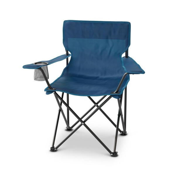 DEALWORTHY ADULT OUTDOOR PORTABLE CAMP CHAIR, 225 LBS CAPACITY - MINERAL BLUE