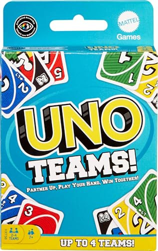 MATTEL GAMES UNO TEAMS CARD GAME FAMILY, TRAVEL, CAMPING, PARTIES - MULTICOLOR New