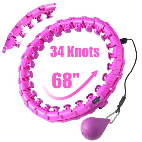 OURSTARRY 34 KNOTS WEIGHTED WORKOUT HOOP PLUS SIZE - 34KNOTS PURPLE New