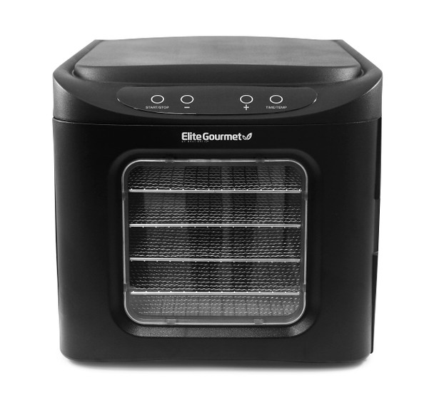 ELITE GOURMET EFD-313B PROGRAMMABLE FOOD DEHYDRATOR - BLACK