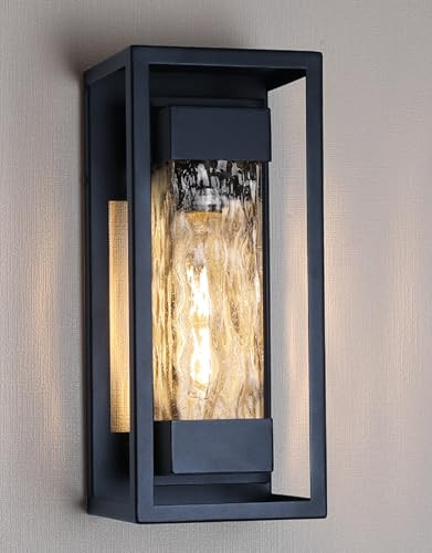 PARTPHONER MODERN OUTDOOR LIGHT FIXTURE EXTERIOR WALL BLACK STR-WL-0006-BLACK