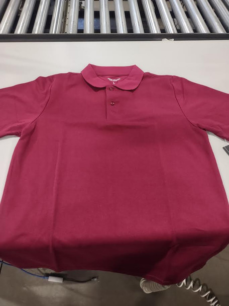 POLO AVENUE POLO SHIRT - SIZE: MEN L - BURGUNDY