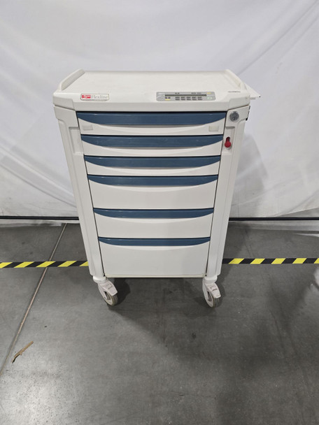 METRO FLEXLINE CO5-990B MEDICAL SUPPLY CART MEDICAL CRASH CART - WHITE/BLUE