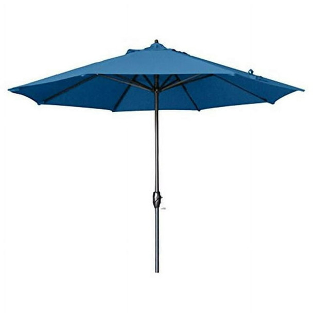 CALIFORNIA UMBRELLA 9 FT. ROUND ALUMINUM MARKET UMBRELLA - FOREST BLUE OLEFIN