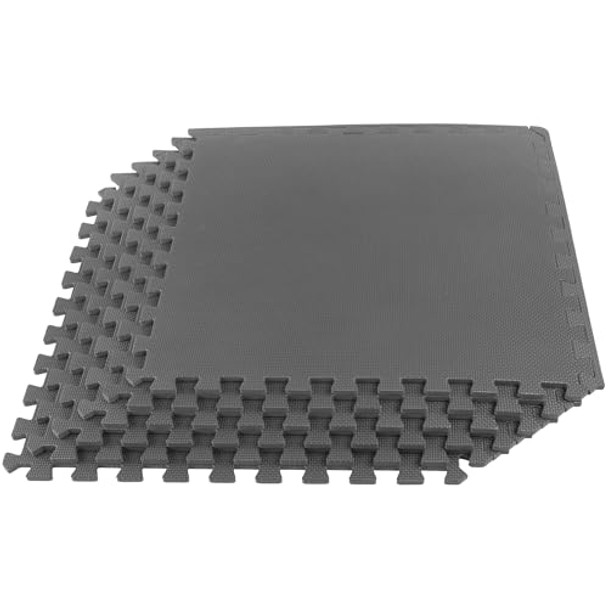Stalwart Foam Mat Floor Tiles Interlocking EVA Foam Padding Soft Flooring Gray New
