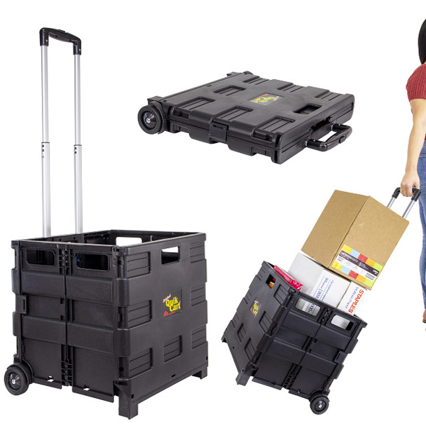 DBEST PRODUCTS QUIK CART WITHOUT LID TRAVEL PORTABLE MOBILE STORAGE - BLACK