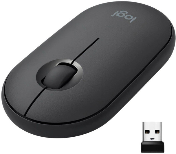 LOGITECH PEBBLE M340 WIRELESS BLUETOOTH SILENT MOUSE MICE UNIFYING NANO - BLACK