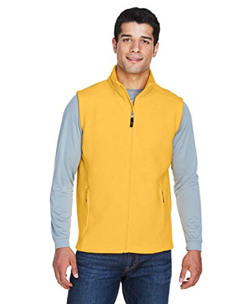 88191 CORE 365 MEN'S JOURNEY FLEECE VEST CAMPUS GOLD M