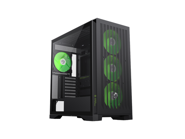 GAMEMAX Mid Tower Gaming Case LEADER 2 BK Leader 2 BK Black case. Comprehensive