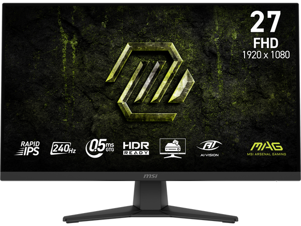 MSI 27" Full HD 240Hz IPS with AMD FreeSync Premium 0.5ms HDR Ready Ai Navigator