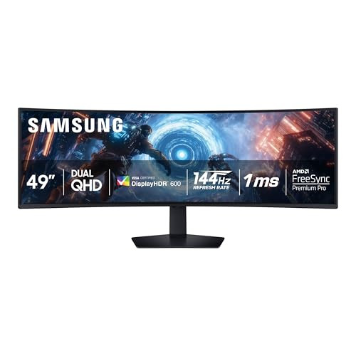 SAMSUNG 49-INCH ODYSSEY G9 DQHD 144HZ CURVED GAMING MONITOR LS49FG910ENXZA BLACK