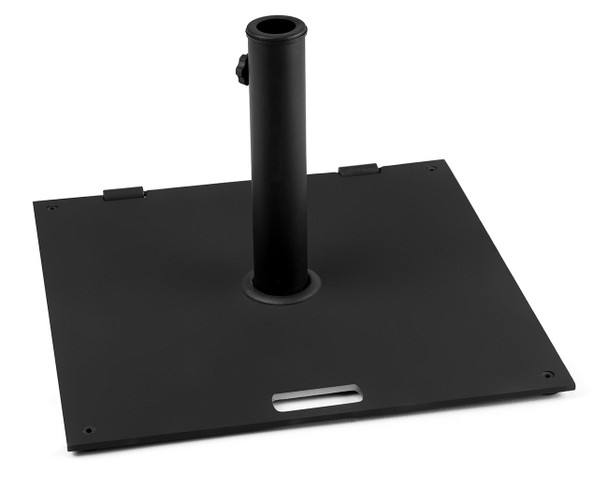 TRADEMARK INNOVATIONS 20" SQUARE 36LB. UMBRELLA BASE WITH WHEELS - BLACK