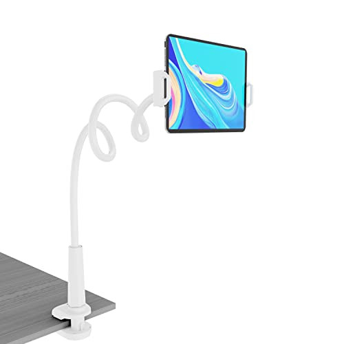 LAMICALL TABLET STAND HOLDER MOUNT HOLDER CLIP WITH GRIP FLEXIBLE LS01 - WHITE