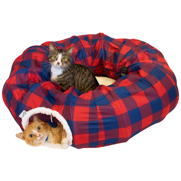 CM-10094 Kitty City Tunnel Bed 39" x 39" x 12.5", , PLAD