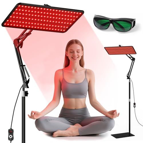 MORFONE RED LIGHT THERAPY FOR BODY & FACE INFRARED LIGHT THERAPY LAMP BLACK