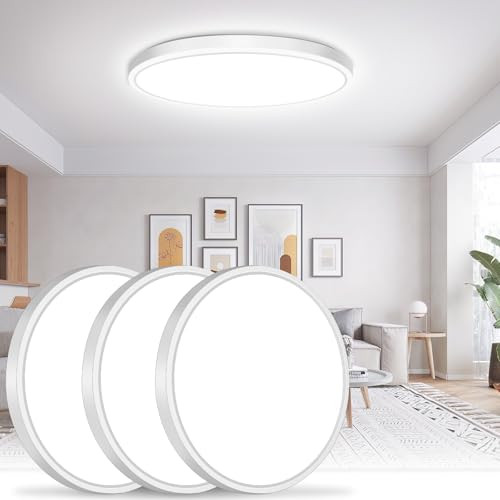 Brightever 15 Inch Large Flush Mount Ceiling Light Fixtures 300W 3 Packs - White