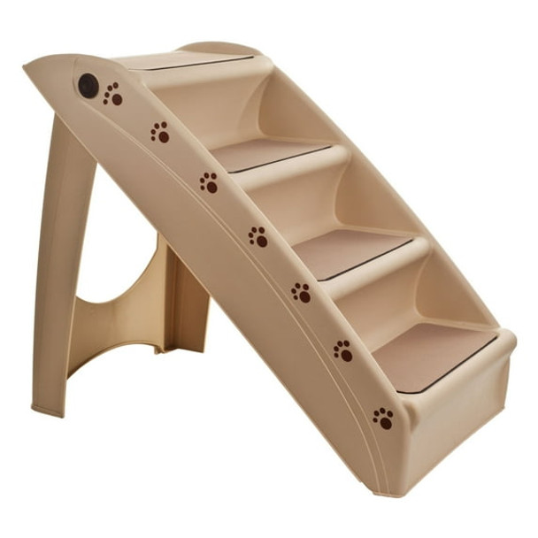 EASTONY 4 STEPS PET STAIRS FOR HIGH BEDS AND COUCHES - TAN