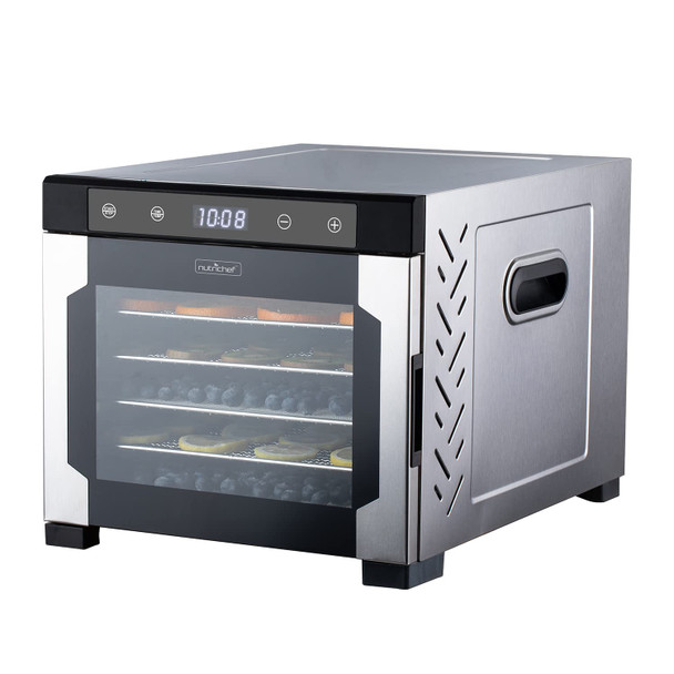 NUTRICHEF ELECTRIC COUNTERTOP FOOD DEHYDRATOR MACHINE - NCDH6S.5 - BLACK