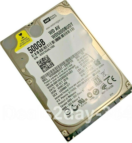WESTERN DIGITAL 500 GB SATA 3GB/S 5400RPM DRIVE - SILVER