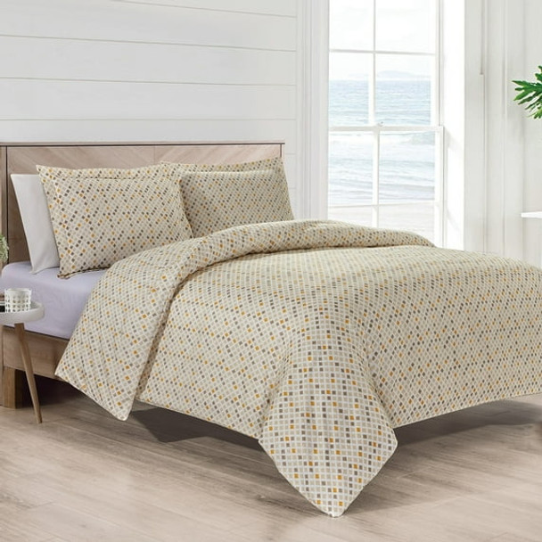 BIBB HOME 300 THREAD COUNT PERCALE WEAVE BEDDING, FULL/QUEEN - MELANGE