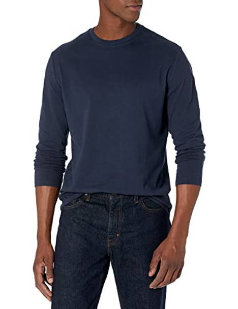 AMAZON ESSENTIALS SLIM-FIT LONG SLEEVE SHIRT MEN POCKET AND NO POCKET NAVY XL