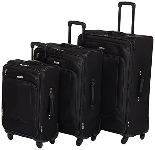AMERICAN TOURISTER POP MAX SOFTSIDE LUGGAGE SPINNER WHEELS, 3-PIECE SET - BLACK New