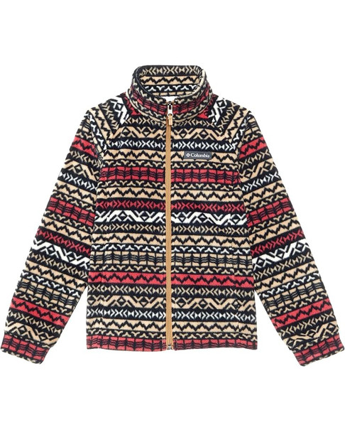 COLUMBIA KIDS BENTON SPRINGS™ II PRINTED FLEECE - SIZE: YOUTH M - CANOE MADRAS