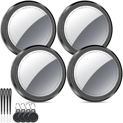QCOQ AIR TRACKER TAGS-4 PACK APPLE FIND - BLACK/SILVER