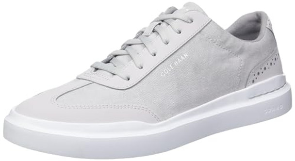 C36747 COLE HAAN MENS GRANDPRO RALLY CANVAS T-TOE MICROCHIP/OPTIC WHITE SIZE 9.5